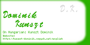 dominik kunszt business card